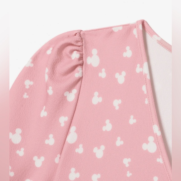 Disney PatPat Pink Long Sleeve V Neck Midi Dress NWT - Picture 6 of 9